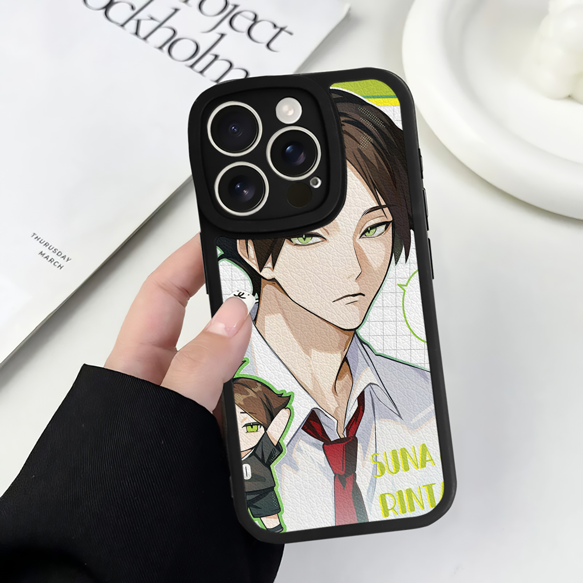 （画像用） ハイキュー!! Haikyu!! 【iPhone 16シリーズ対応】シリコンスマホケース（レザー調） 材質：シリコン